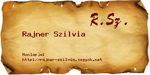 Rajner Szilvia névjegykártya