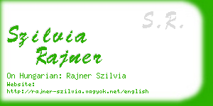 szilvia rajner business card